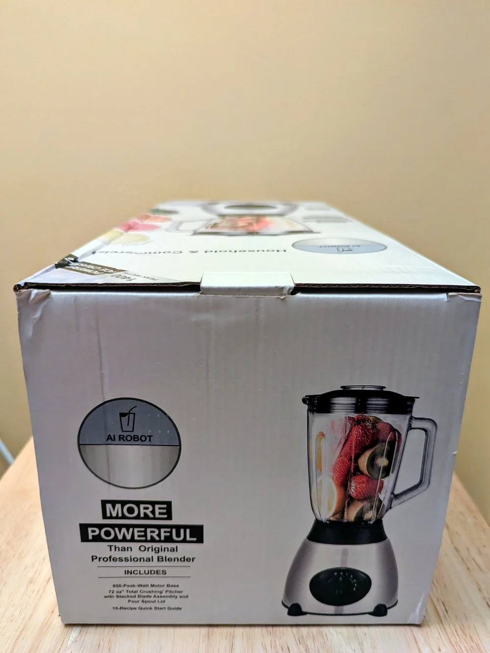 AI Robot 1400W Peak Professional Commercial Blender Ice Crusher 72 oz Pitcher